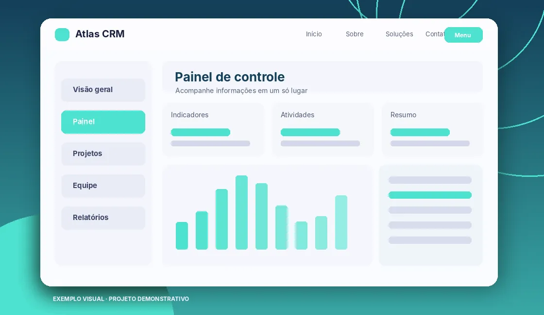 Prévia do projeto Atlas CRM — Demonstração