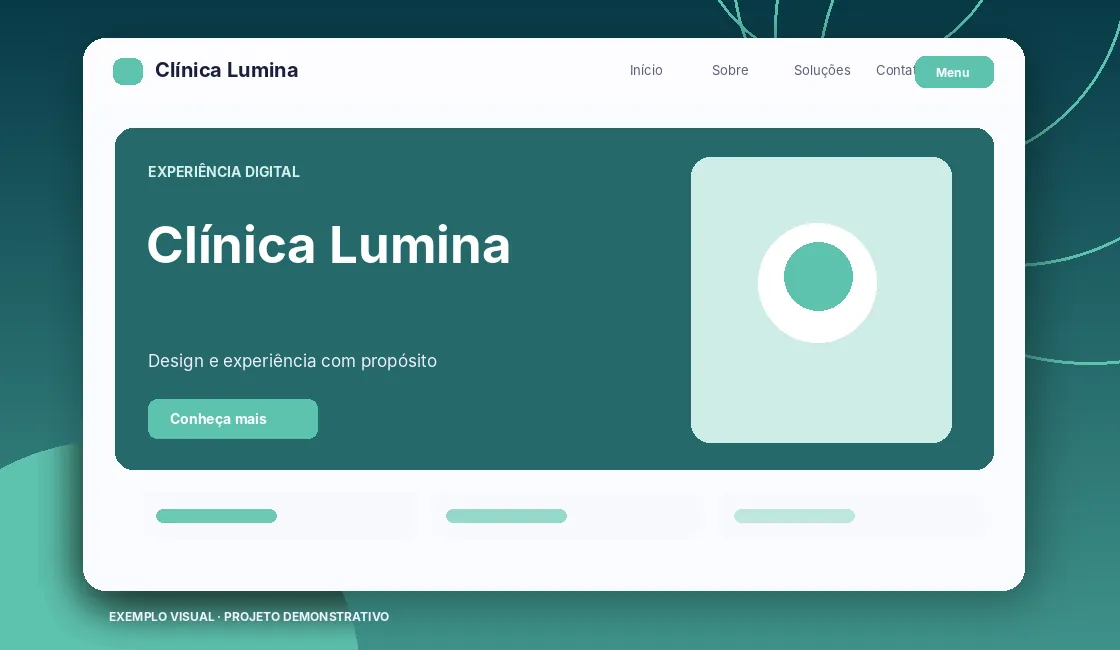 Prévia do projeto Clínica Lumina — Demonstração