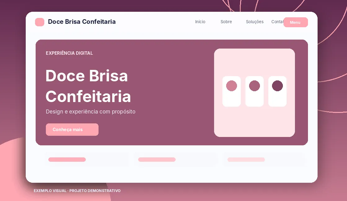 Prévia do projeto Doce Brisa Confeitaria — Demonstração
