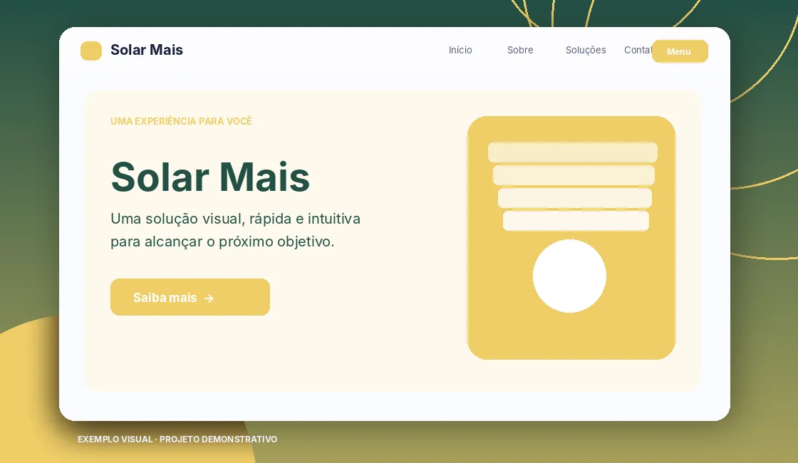 Prévia do projeto Solar Mais — Demonstração