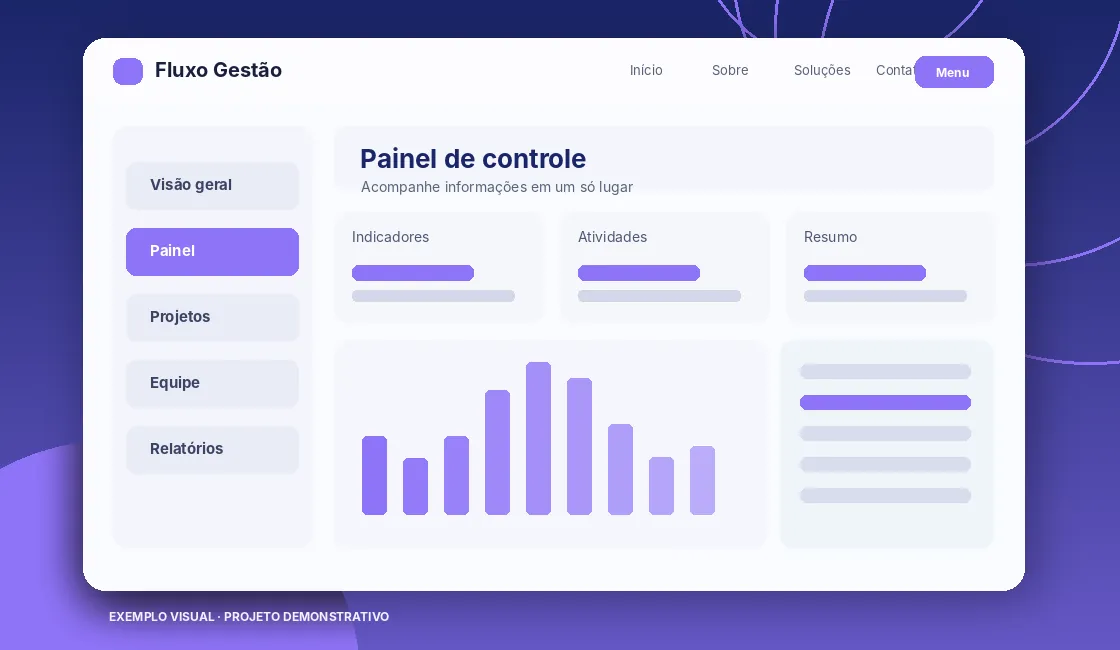 Prévia do projeto Fluxo Gestão — Demonstração