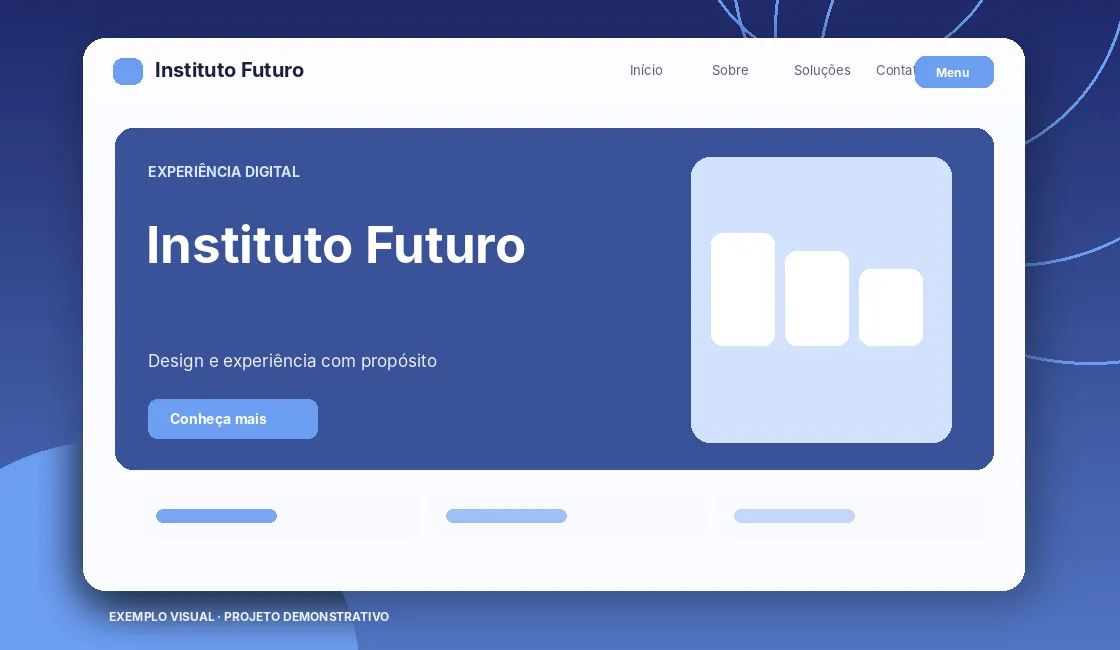 Prévia do projeto Instituto Futuro — Demonstração