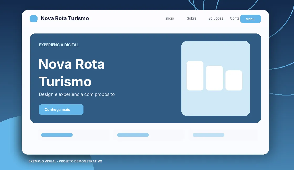 Prévia do projeto Nova Rota Turismo — Demonstração