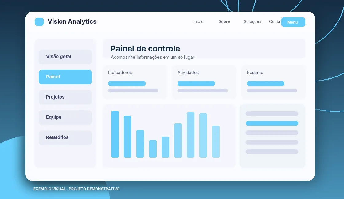 Prévia do projeto Vision Analytics — Demonstração